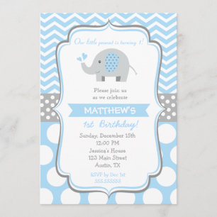 Invitations à la fête d'anniversaire des éléphants