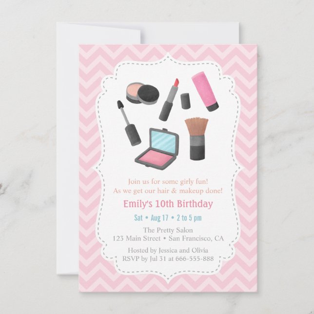 Invitations à la fête d'anniversaire des filles (Devant)