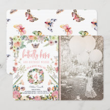 Invitations à la fête d'anniversaire des papillons