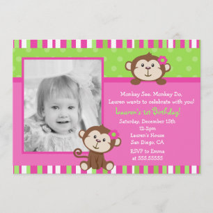 Invitations à la fête d'anniversaire des singes