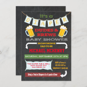 Invitations à la fête de la bière et de la couche 