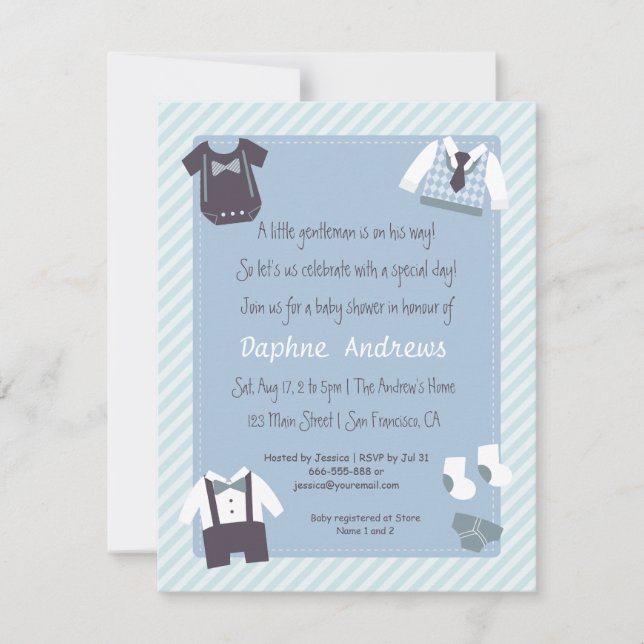 Invitations à la fête de la petite pouponnière Gen (Devant)