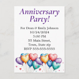 Invitations à la fête de l'anniversaire