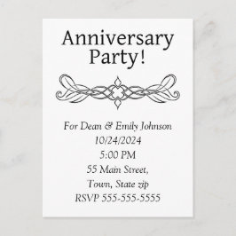 Invitations à la fête de l'anniversaire