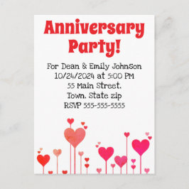 Invitations à la fête de l'anniversaire