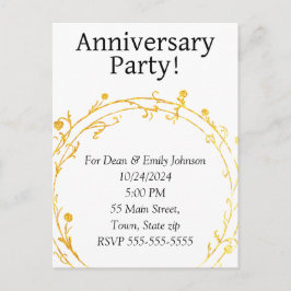 Invitations à la fête de l'anniversaire