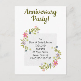 Invitations à la fête de l'anniversaire