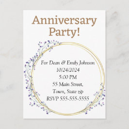 Invitations à la fête de l'anniversaire