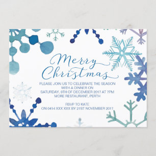 Invitations à la fête de Noël de Snowflake