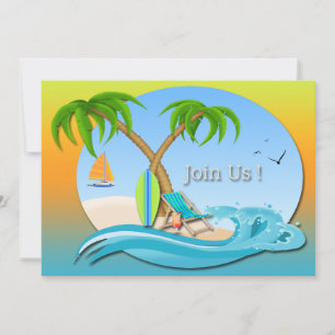 Invitations à la fête d'été Island Dreams