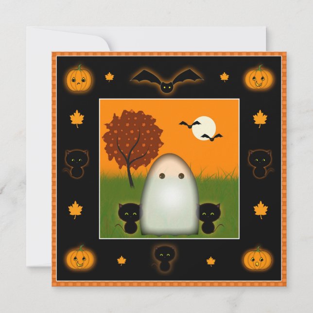 Invitations à la fête d'Halloween (Devant)