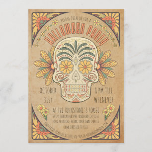 Invitations à la fête d'Halloween de style sud-oue