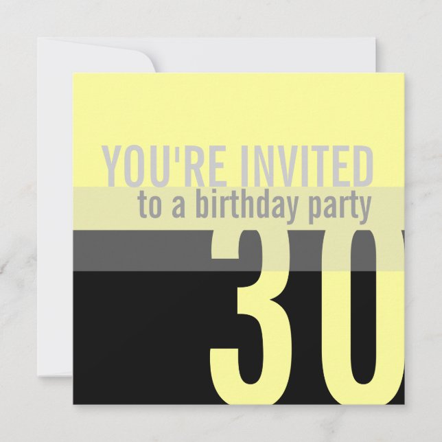 Invitations à la fête du 30e anniversaire {Lemon Y (Devant)