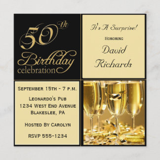 Invitations à la fête du 50e anniversaire de surpr