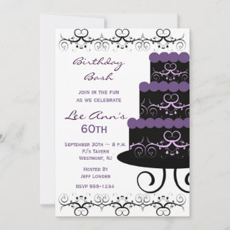 Invitations à la fête du 60e anniversaire en wirl 