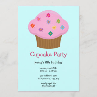 Invitations à la fête du Cupcake