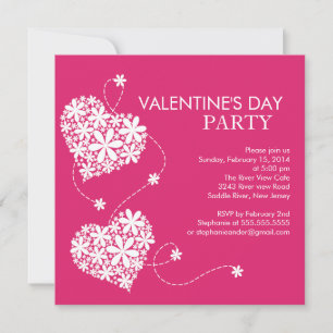 Invitations à la fête du Jour de Valentines