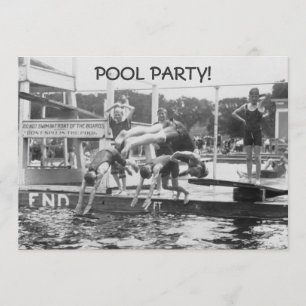 Invitations à la fête du pool - Ne pas SPIT dans l