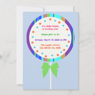 Invitations à l'anniversaire de la Lollipop de Can