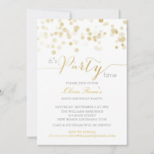 Invitations à l'anniversaire de la Parties scintil