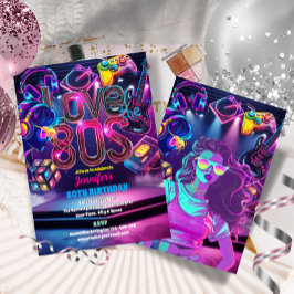 invitations à l'anniversaire des années 80 dans le