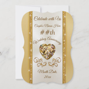 Invitations à l'occasion du Mariage d'or
