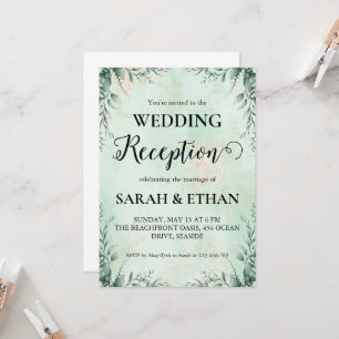 invitations à mariage eucalyptus simples