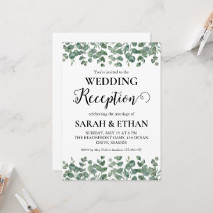 invitations à mariage eucalyptus simples