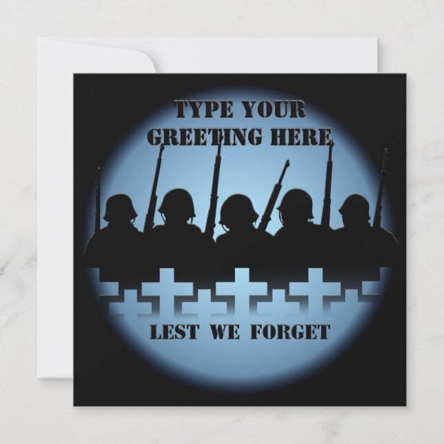 Invitations à Mémorial de guerre de peur d'oublier (Devant)