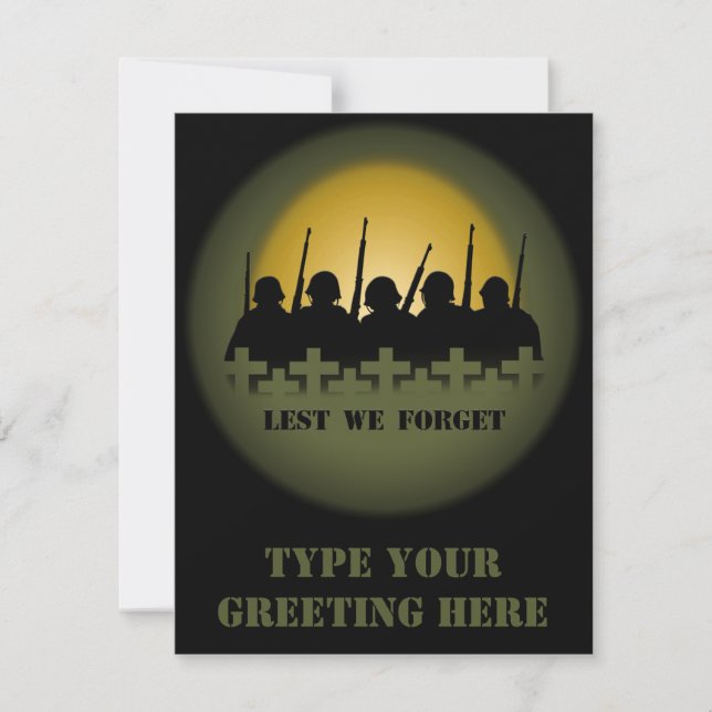 Invitations à Mémorial de guerre de peur d'oublier (Devant)