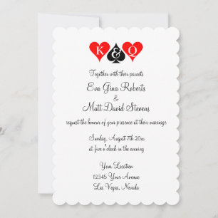 Invitations à thème mariage Las Vegas invitations 