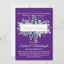 Invitations à une diffusion en direct de mariage v