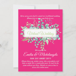 Invitations à une diffusion en direct de mariage v