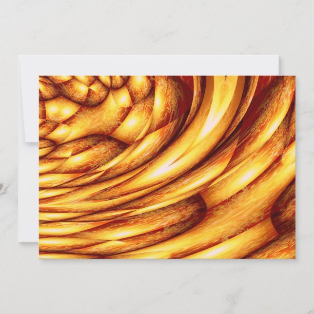 Invitations Abstraites d'or de l'ordinateur (Devant)