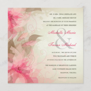 Invitations abstraites florales modernes de