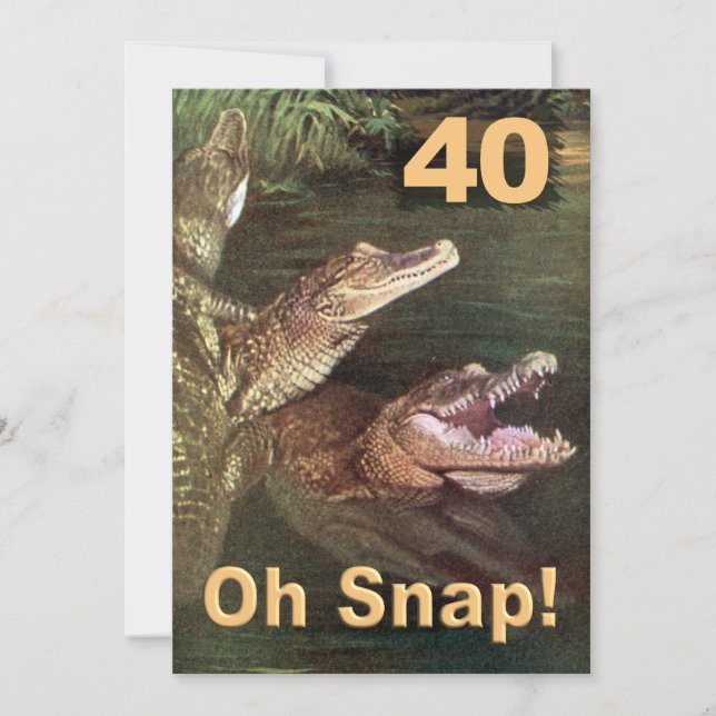 Invitations amusantes à la fête du 40e anniversair (Devant)