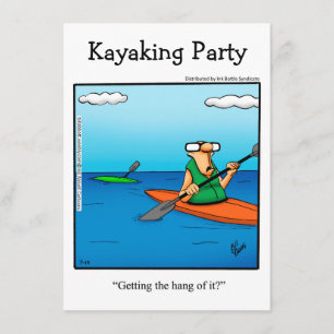 Invitations amusantes de la fête de Kayak