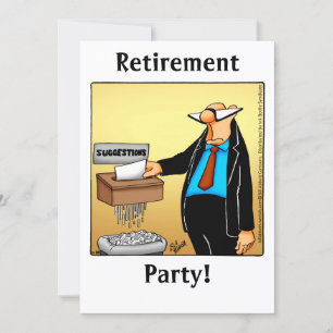 Invitations amusantes de l'Humour de retraite