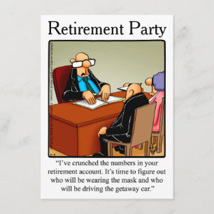 Invitations amusantes de l'Humour de retraite