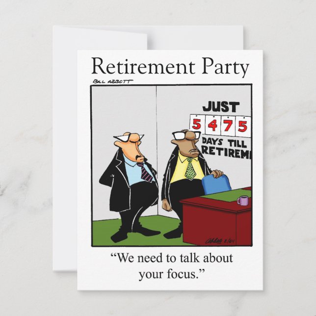 Invitations amusantes du parti de retraite (Devant)