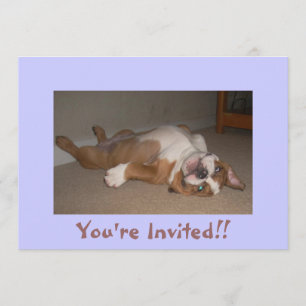 Invitations anglaises drôles de bouledogue