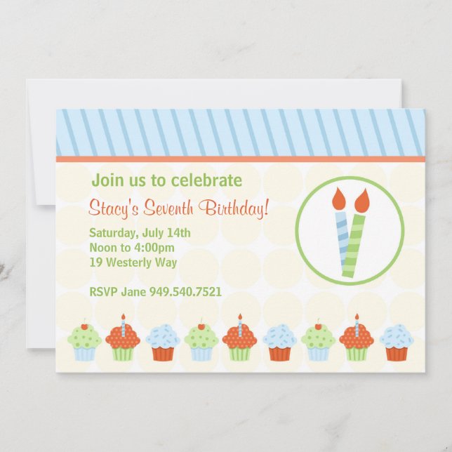 Invitations Anniversaires de enfants (Devant)