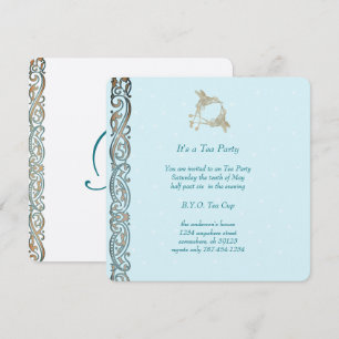 Invitations Art Nouveau Soirée Thé Colibri