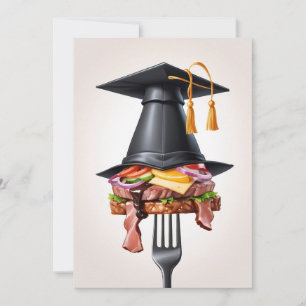invitations au barbecue de graduation moderne