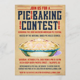 Invitations au concours de boulangerie à tarte