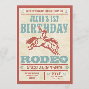 Invitations au Cowboy Birthday Rodeo Party
