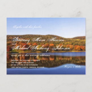 Invitations au Mariage campagnard d'automne Trees 