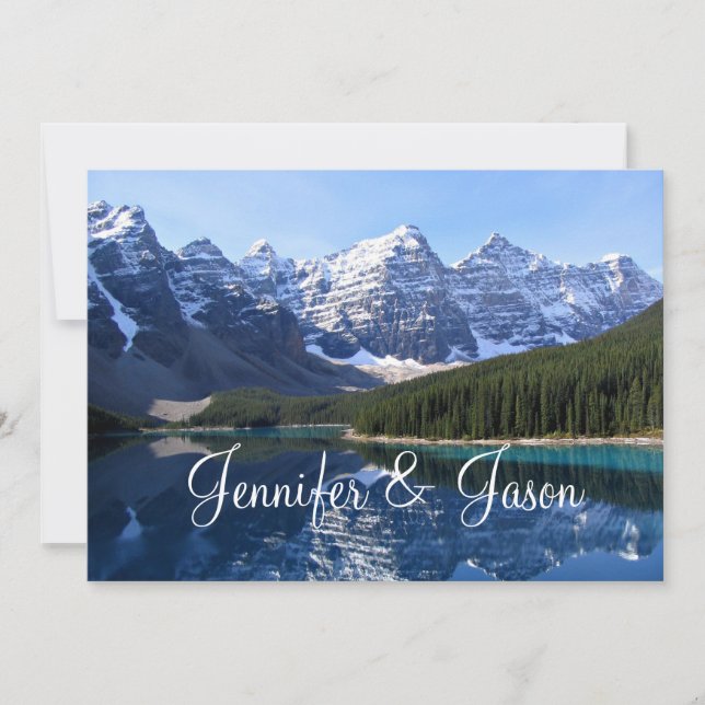 Invitations au Mariage campagnard Rocky Mountain L (Devant)