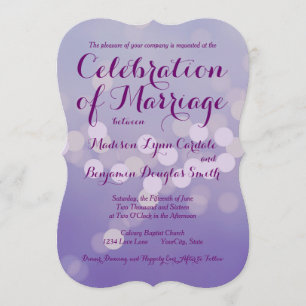 Invitations au mariage dans le lilas pourpre moder
