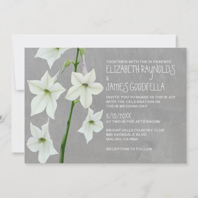 Invitations au mariage de Jasmine (Devant)